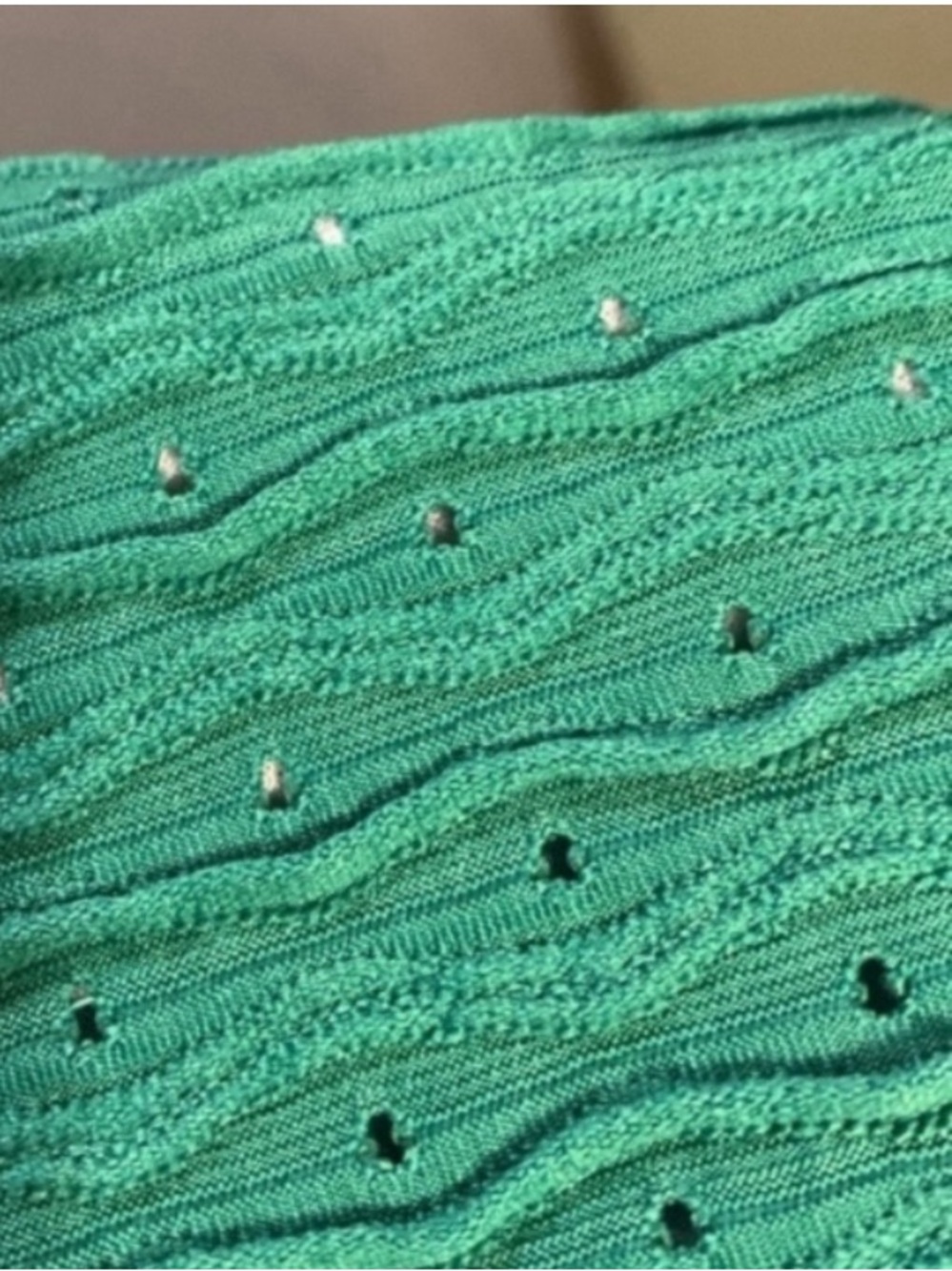 Green Knit Textured High-Rise Bikini Set - Picture 5 of 13